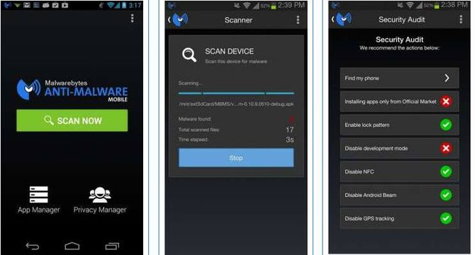 Malwarebytes   для Андроїд - аналог відомої комп'ютерної версії