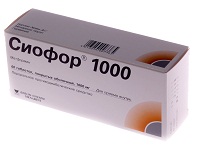Дізнайтеся інструкцію по застосуванню   таблеток Сиофор   1000 в якості підтримуючої терапії при діабеті