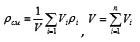 Щільність нафти для практичних вимірювань є адитивною величиною, тобто середню щільність нафти можна обчислити за правилом змішання:   На практиці щільність нафти, її сумішей і нафтопродуктів обчислюють пикнометрическим, ареометріческім способами або зважуванням